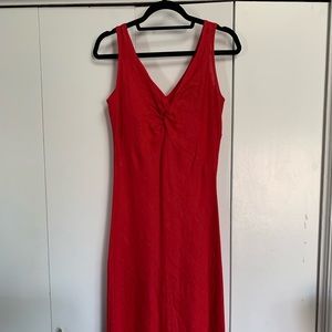 Like new, red linen dress made and bought in an Italiano boutique. Size S/M